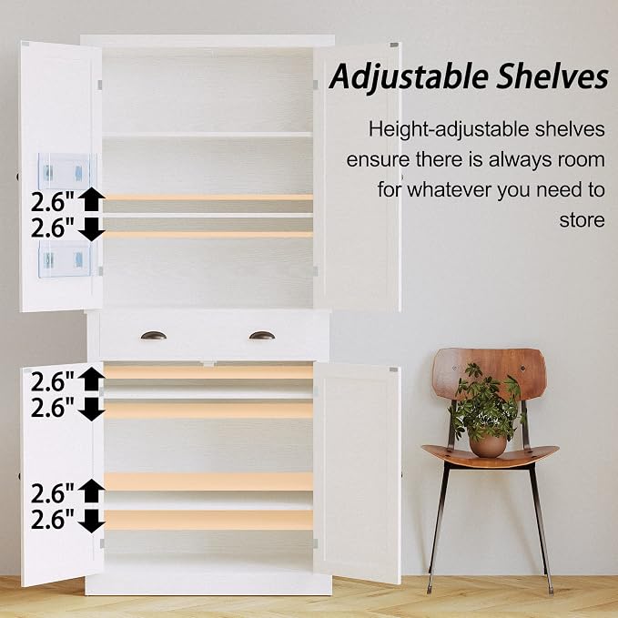 IRONCK Storage Cabinet with Drawers and Doors for Living Room and Entryway | Open Shelves, Adjustable shelves, Organized essentials
