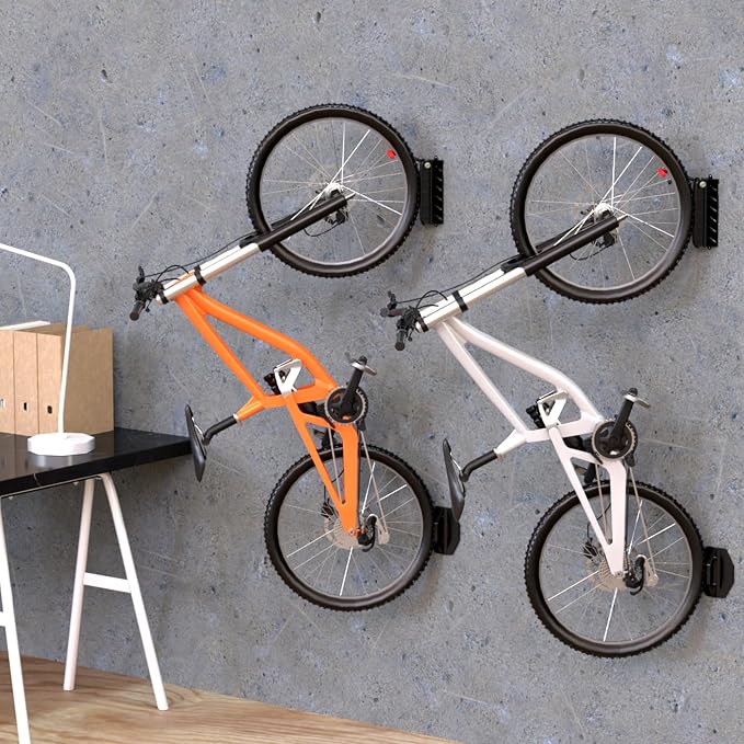 Swivel Bike Wall Mount, Bike Hangers for Garage, Space-Saving Bike Storage, Sturdy Bicycle Rack Can Holds Up to 77 lbs, Easy Install, 1 Pack