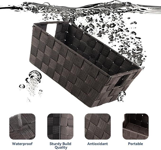 Whitmor Woven Strap Small Storage Tote - Espresso (6581-2712-ESPR)