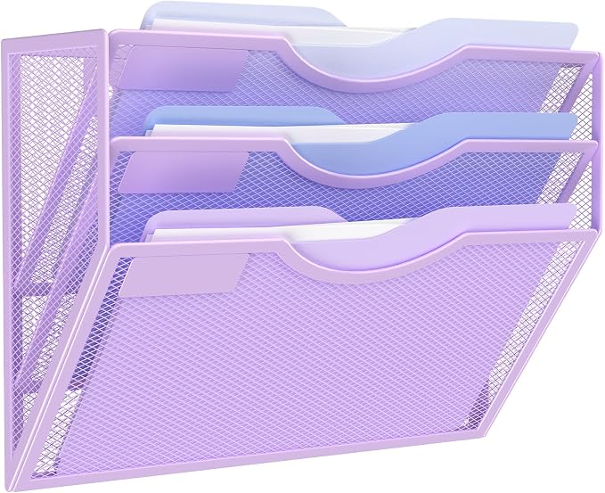 Kuntine.B Wall File Organizer Office Hanging Magazine Holder Wall File Organizer for Office Home