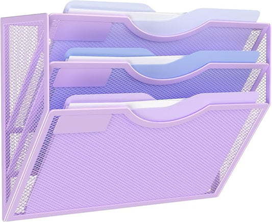 Kuntine.B Wall File Organizer Office Hanging Magazine Holder Wall File Organizer for Office Home