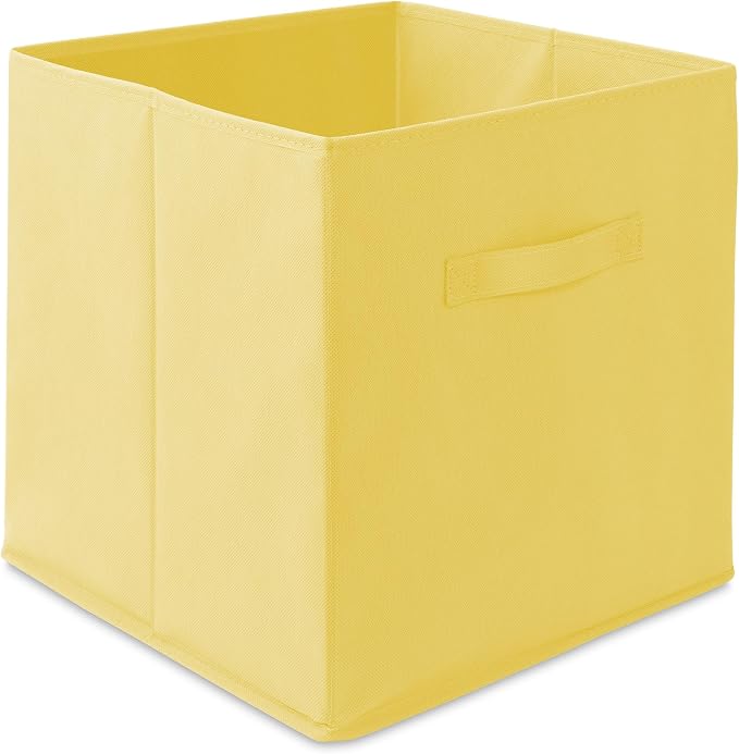 Casafield Set of 6 Collapsible Fabric Cube Storage Bins, Multicolor - 13" Foldable Cloth Baskets for Shelves, Cubby Organizers & More