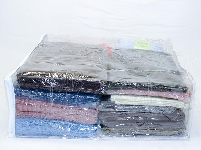5-Pack X-Large (20" x 23" x 8") Heavy Duty Vinyl Zippered Storage Bags (Clear) for Sweaters, Blankets, Comforters, Bedding Sets (15.9 Gallon)