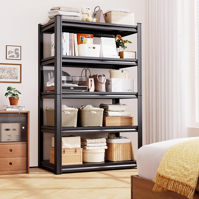 71" Hx35 Wx16 DMetal Garage Shelving-2500LBS 5 Tier Storage Shelves,Adjustable Heavy Duty Shelving Unit and Storage Large Rack,Utility Steel Shelf for Shop Warehouse Industrial Pantry Basement