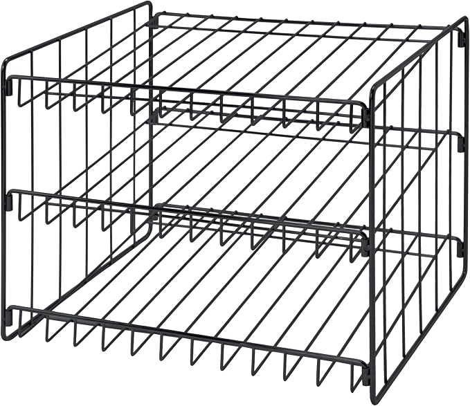 Kitchen Details 3 Tier Can Storage Organizer Rack in Black