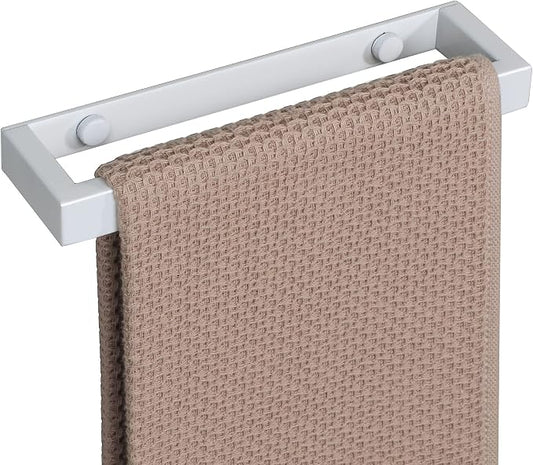Alise Hand Towel Holder Towel Bar for Bathroom Wall Mounted 8 Inch,White | Towel Rack for Bathroom Lavatory,SUS304 Stainless Steel Towel Rail for Bath Kitchen Walls,Self-adhesive or Drilling Mount