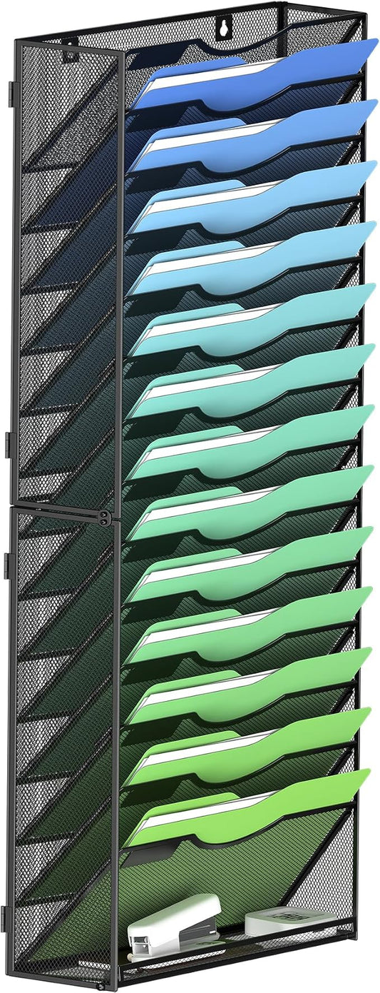 Kuntine.B Wall File Organizer Office Hanging Magazine Holder Wall File Organizer for Office Home