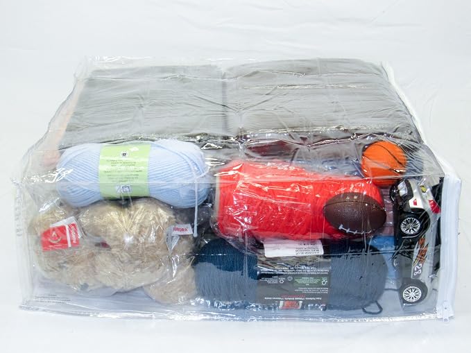 5-Pack X-Large (20" x 23" x 8") Heavy Duty Vinyl Zippered Storage Bags (Clear) for Sweaters, Blankets, Comforters, Bedding Sets (15.9 Gallon)