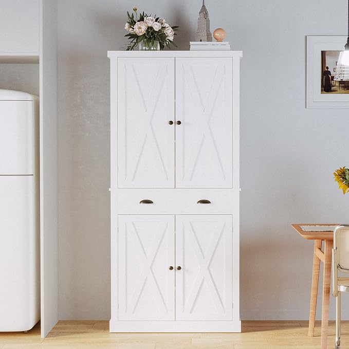 IRONCK Storage Cabinet with Drawers and Doors for Living Room and Entryway | Open Shelves, Adjustable shelves, Organized essentials