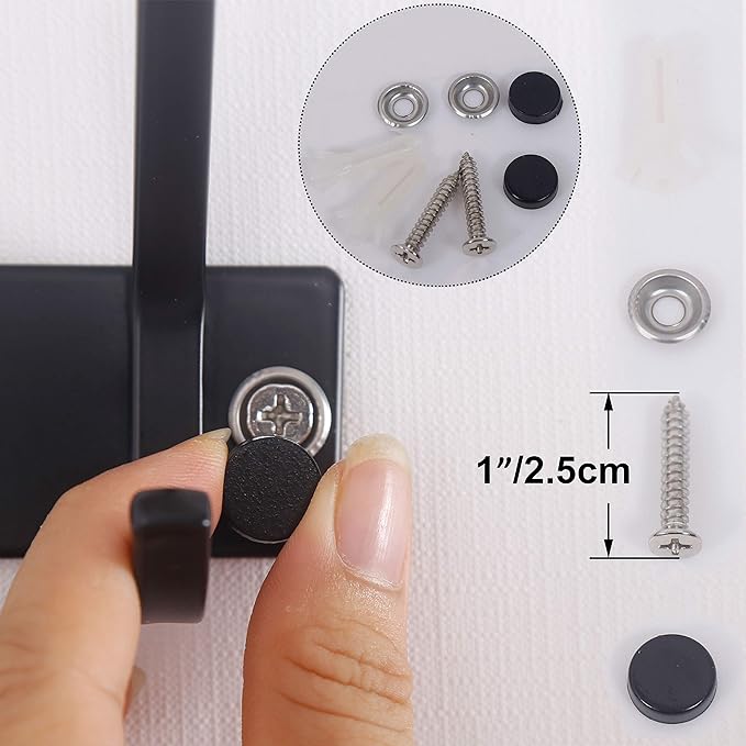 WEBI Coat Rack Wall Mounted,10 Hooks for Hanging Coats,30 Inch Hook Rack Hook Rail Coat Hanger Wall Mount for Backpack,Clothes,Jacket,Black