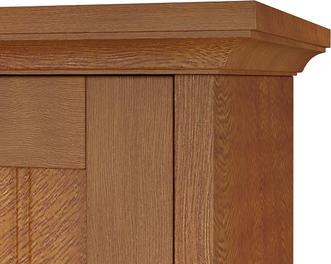 ChooChoo Bathroom Wall Cabinet with 2 Doors, Over The Toilet | 8.8"D x 21.1"W x 24"H, Medicine Cabinet, Adjustable Shelves, Cupboard, Walnut