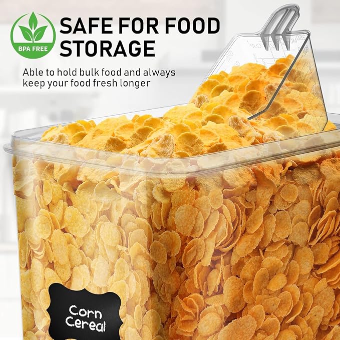 8.5L/287Oz Extra Large Airtight Food Storage Containers (2 PC) with Lids, Kitchen and Pantry Organization Containers for Baking Supplies, Cereal, Flour, Sugar, Rice (BPA Free)