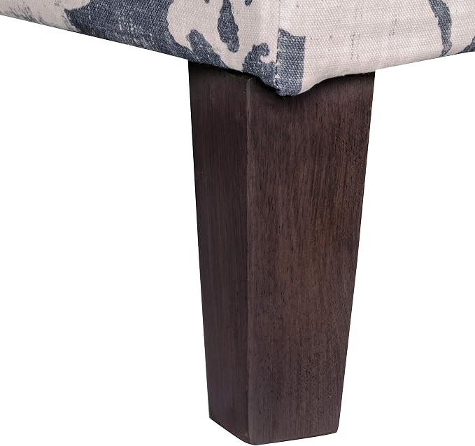 HomePop 36" Storage Ottoman Bench with Hinged Lid - Slate Damask