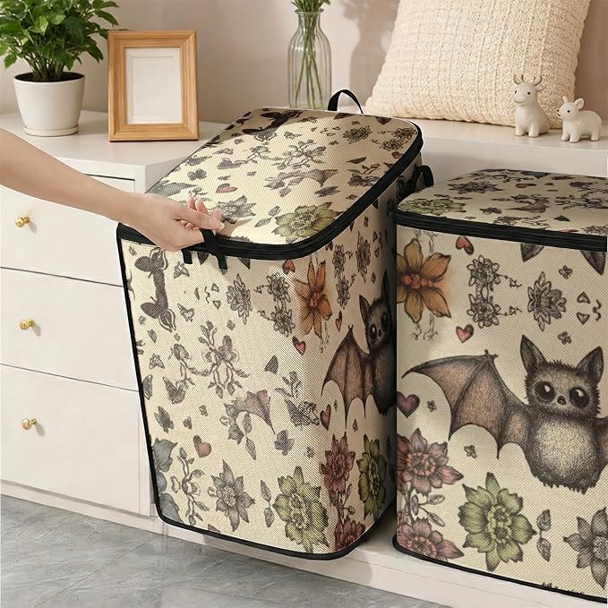 2pcs blanket storage bag for under bed,closet organizers 95L | clothing sweater sheet bedding comforter duvet quilt pillow toy storage bags with lids,dorm room essentials for containers