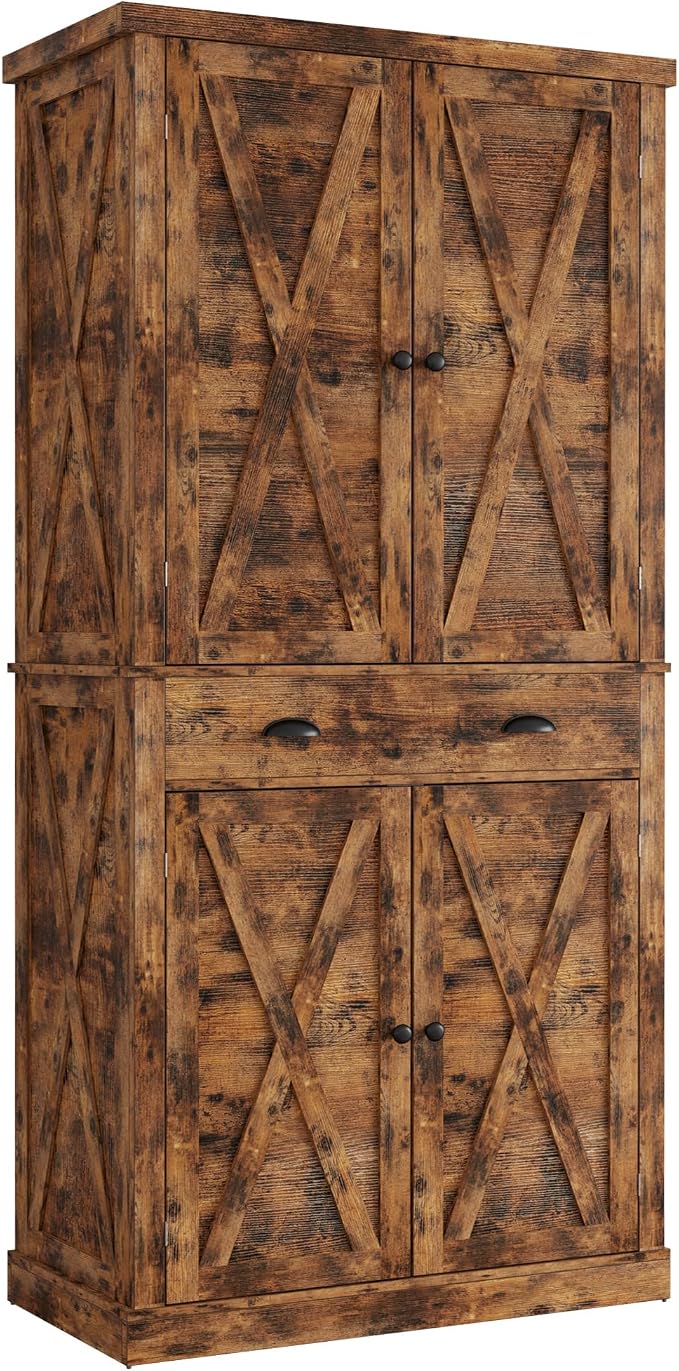 IRONCK Storage Cabinet with Drawers and Doors for Living Room and Entryway | Open Shelves, Adjustable shelves, Organized essentials