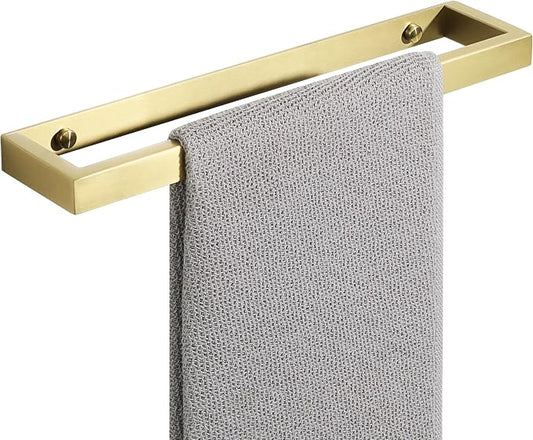 Alise Hand Towel Holder Towel Bar for Bathroom Wall Mounted 12 Inch,Gold | Towel Rack for Bathroom Lavatory,SUS304 Stainless Steel Towel Rail for Bath Kitchen Walls,Self-adhesive or Drilling Mount