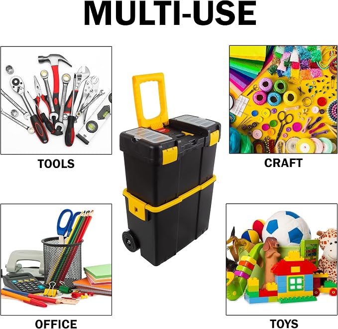 Stalwart Portable Tool Box with Wheels