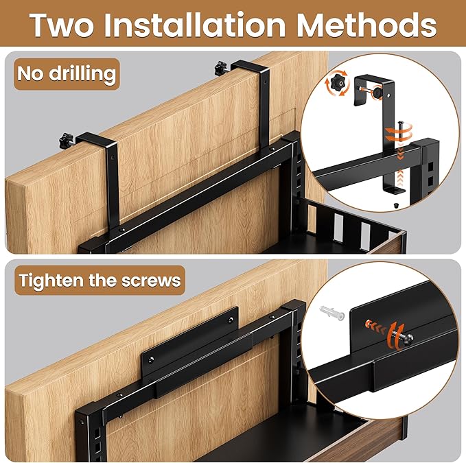 POKIPO 8 Tier Over The Door Pantry Organizer, 2 IN 1 Wall Mount or Hanging Spice Rack Seasoning Shelves with Adjustable Basket, Back of Door Organizer and Storage for Kitchen Cabinet and Room Closet