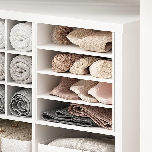 Furinno Cubicle 3-Shelf Cube Insert, Cube Organizer, Plain White | Shelf Dividers, Fits into Furinno Extra Thick Cubes, for Organizers and Storage (Does not fit IKEA Kallax Shelving)