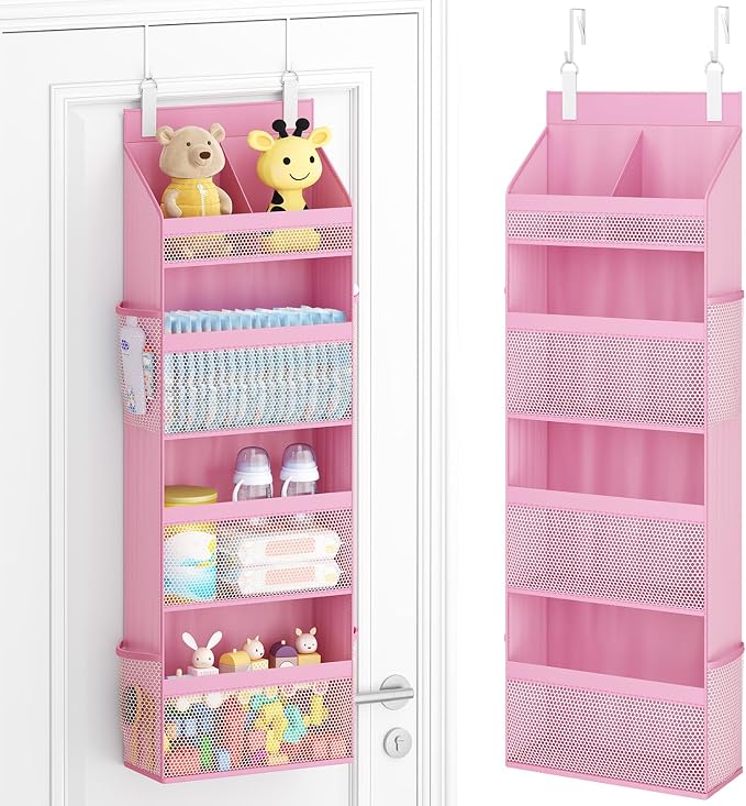 Lifewit Hanging Shelves with Transparent Pockets for Stuffed Toys for Children's Room