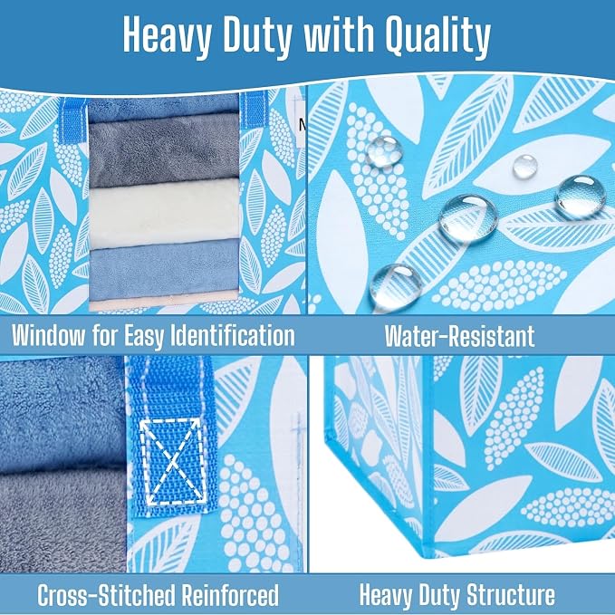 VENO Moving Bags, Wide Open Top, Clear Window, Spring Breeze, 4 Pack | Moving boxes Alternative, Heavy Duty, Storage Bags, Clothes and Comforter Storage, Packing Supplies, College Dorm Essentials