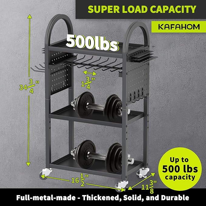 Power Tool Organizer - 4 Tier Rolling Tool Cart with 8-12 Drill Holder,Tool Storage Cart on Wheels - Heavy Duty Metal Utility Tool Shelf for Garage, Workshop, Warehouse & Repair Shop