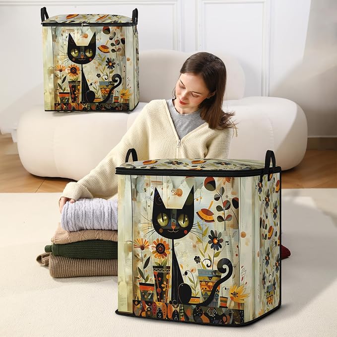 2pcs blanket storage bag for under bed,dorm bedding organizers 95L | king comforter sheet quilt duvet sweater pillow clothes storage for closet,moving essentials containers with portable handles