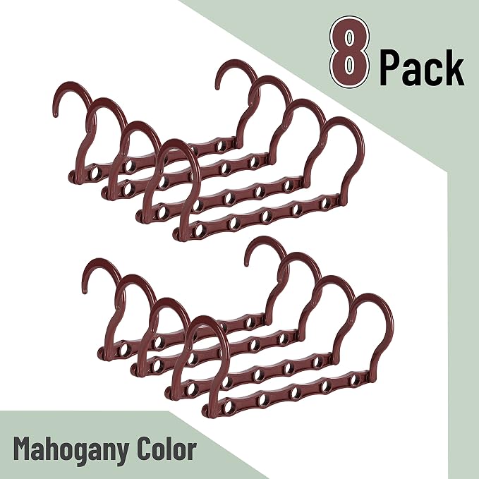 Mr. Pen- Space Saving Hangers, 8 pcs, 360° Rotating Hooks | Magic Cascading Hanger Organizer with 5 Enclosed Slots, Closet Organizers and Storage for Clothes