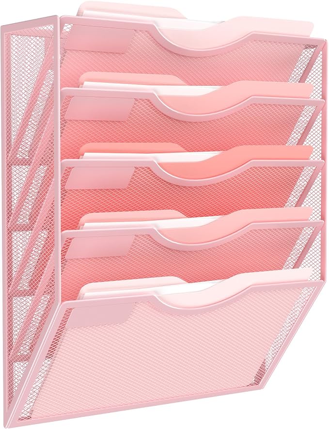 Kuntine.B Wall File Organizer Office Hanging Magazine Holder Wall File Organizer for Office Home