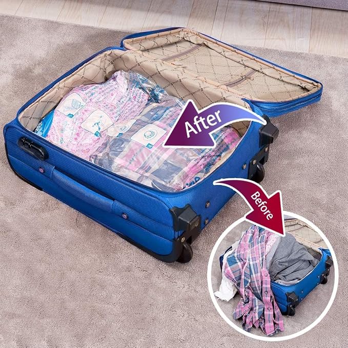MEIQIHOME Vacuum Storage Bags, Space Saver Sealer Bags,Vacuum seal bags for clothing, Pillows, Comforters, Blankets, Bedding,Travel,20 COMBO