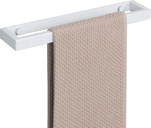 Alise Hand Towel Holder Towel Bar for Bathroom Wall Mounted 12 Inch,White | Towel Rack for Bathroom Lavatory,SUS304 Stainless Steel Towel Rail for Bath Kitchen,Self-adhesive or Drilling Mount