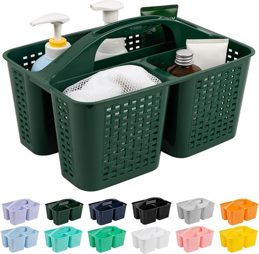 Tiawudi Portable Shower Caddy, Caddy Organizer with Handle, Plastic Shower Basket Hold Soap, Shampoo, Hair Supplies and Beauty Products, Cleaning Supplies Organizer for Home, Dorm, Shelf and Cabinet