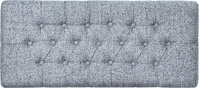 HomePop Ainsley 40" Storage Ottoman Bench - Blue Gray Woven Fabric