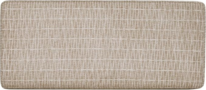 HomePop Malmo 36" Storage Bench - Tan Geometric Pattern