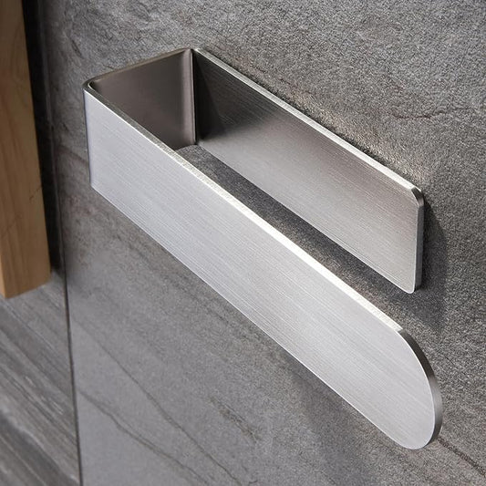 Taozun Hand Towel Holder/Hand Towel Ring - Self Adhesive Bathroom Towel Bar Stick on Wall, SUS 304 Stainless Steel Brushed | Hand Towel Rack, 7.9 Inch, For Bathroom/Kitchen/RV/Renter, Space Saver, Easy to Install, Peel and Stick, No Drilling, Sturdy