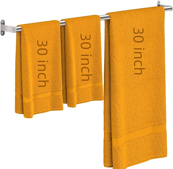 JUYSON Single Towel Bar for Bathroom, 30 Inch Towel Rack, Brushed Nickel | Wall Mounted, Stainless Steel, Rust Resistant, Space-Saving Design, Easy Installation