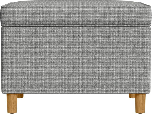 Spatial Order 24" Dinah Collection Storage Ottoman - Sage Mini Grid Pattern