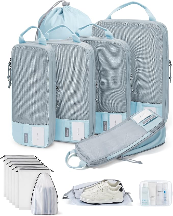 BAGSMART Compression Packing Cubes for Travel Essentials | 14 Set /6 Set /4 Set/2 Set, Lightweight, Durable