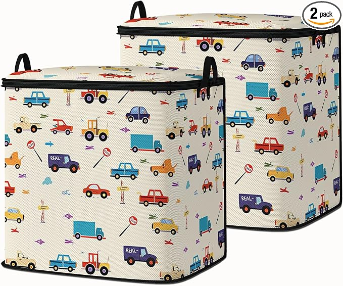 2pcs blanket storage bag for under bed,closet organizers 95L | quilt duvet sweater sheet bedding pillow clothes storage for closet,dorm moving essentials containers with portable handles