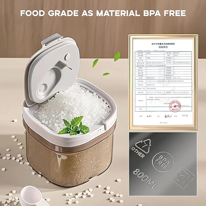20oz Coffee Canister, Airtight Storage Container, 1800ml | Food Storage Container with Magnetic Scoop, Kitchen Jar for Grounds, Beans, Tea, Sugar, Flour, Cereal
