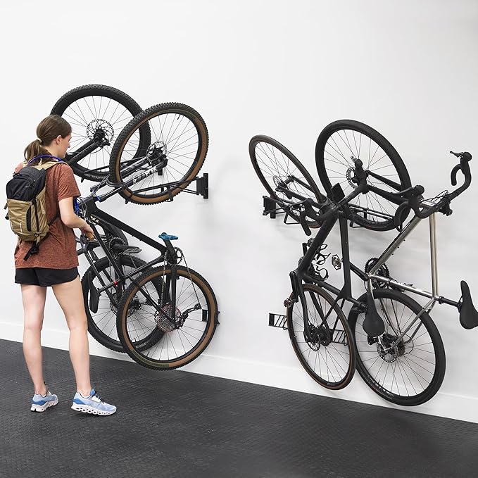 StoreYourBoard Swivel Bike Wall Mount, No Lift Vertical Rack | Wall Mount Bike Rack, Vertical Bike Storage, Swivels Flat to Wall, No Lift