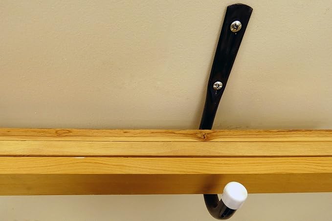 Shepherd Hardware 8089E Heavy Duty Steel 5-Inch Garage Storage Utility Hooks, 4 Pack, Black
