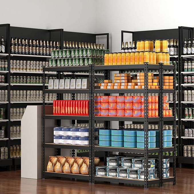 WORKPRO Shelving with MDF Board, 27-2/5"W x 11-7/10"D x 60" H, 1650LBS Load