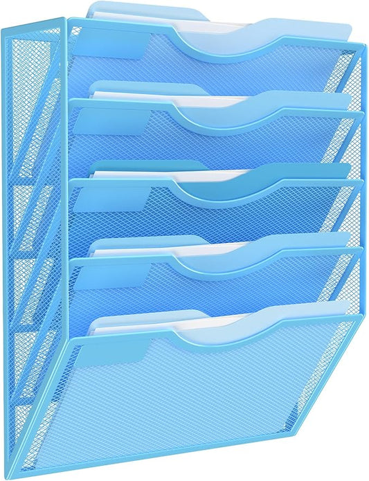 Kuntine.B Wall File Organizer Office Hanging Magazine Holder Wall File Organizer for Office Home
