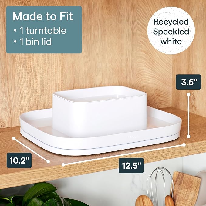 YouCopia MagicTrack Spice Turntable, 2-Tier Rectangle Lazy Susan Organizer