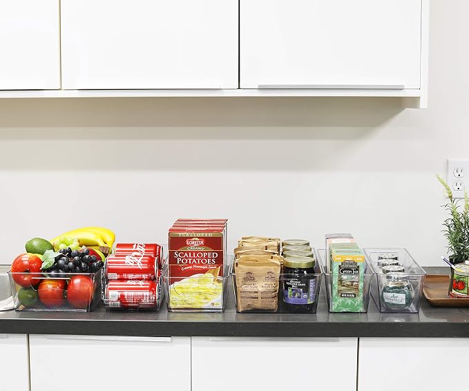 Simple Houseware Refrigerator Storage Organizer Bins, Assorted Set of 6