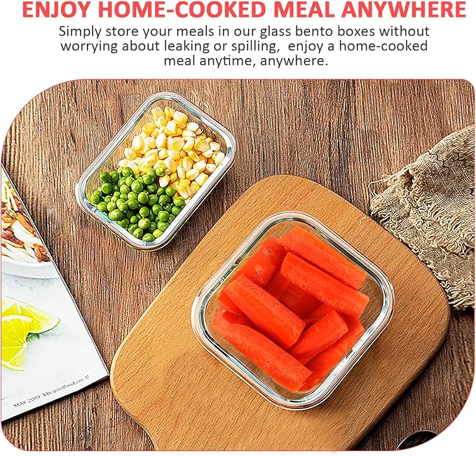 24 Pieces Glass Food Storage Containers Set, Meal Prep Containers, BPA-Free Airtight Glass Storage Containers with lids, Freezer, Microwave and Oven Safe, Red