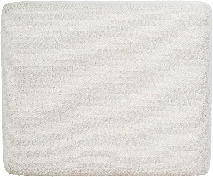 Spatial Order 22" Medium Rectangular Storage Ottoman - Cream Boucle