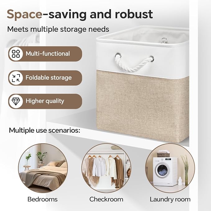 ECDYQXVU 13x13x13 Inch Storage Cube Bins Foldable Organizer Baskets 6 Pack | Soft Cotton Handles, Premium EVA Fabric, Hard Cardboard Bottom, Sturdy Metal Rim, Closet Shelf, Living Room, Bedroom, Laundry