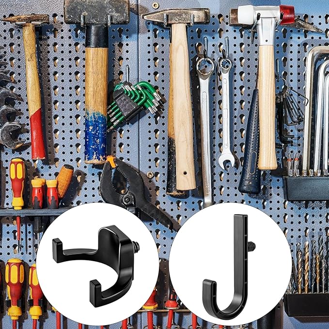 6 Packs Storage Shed Hooks Compatible with Suncast Shed and Craftsman Shed | U-Shaped and J-Shaped Storage Shed Shelf Accessories for Organizing Tools, Ladders, and Bulk Items, Suncast Shed Accessories